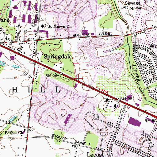 Topographic Map of Kindercare Learning Center School, NJ