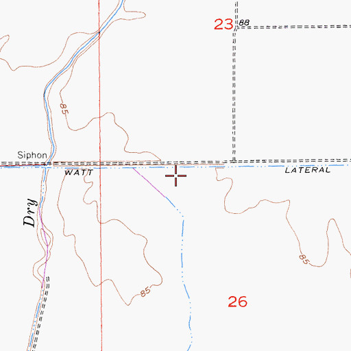 Topographic Map of Watt Lateral, CA