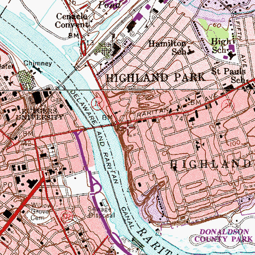 Topographic Map of YM - YWHA of Raritan Valley Nursery School, NJ