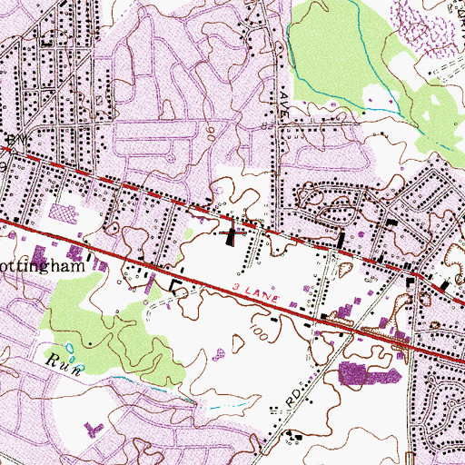 Topographic Map of Sayen Elementary School, NJ