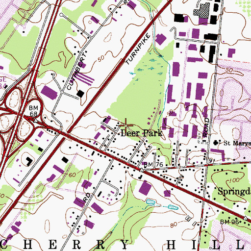 Topographic Map of Montessori Learning Center School, NJ
