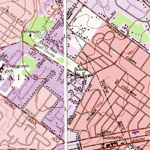 Topographic Map of Hillcrest Academy North School, NJ