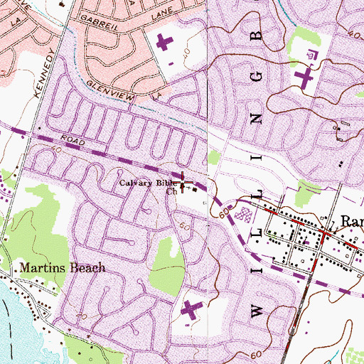 Topographic Map of Calvary Christian School, NJ