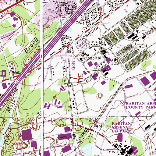 Topographic Map of Academy for Science Math Engineering Technologies High School, NJ