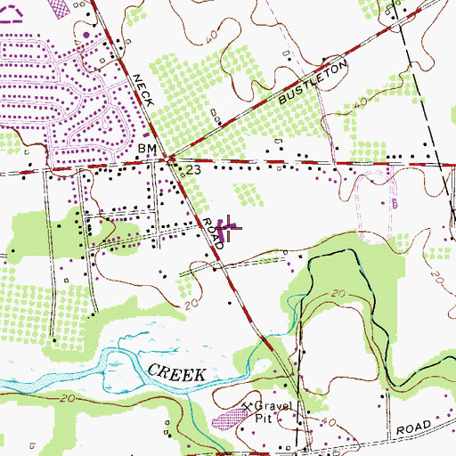 Topographic Map of B Bernice Young Elementary School, NJ