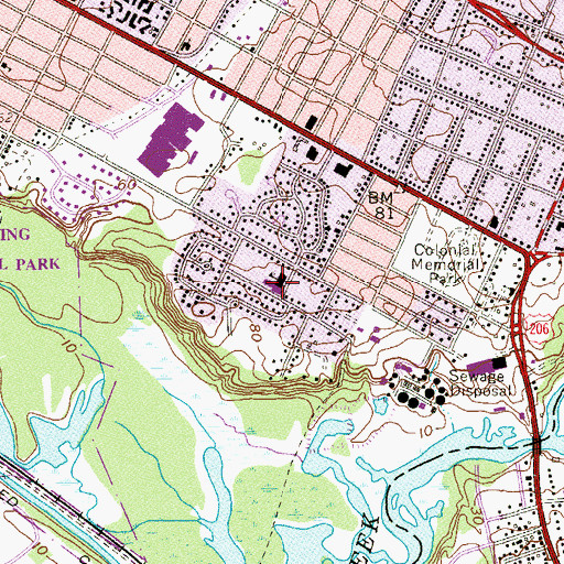 Topographic Map of Kisthardt Elementary School, NJ