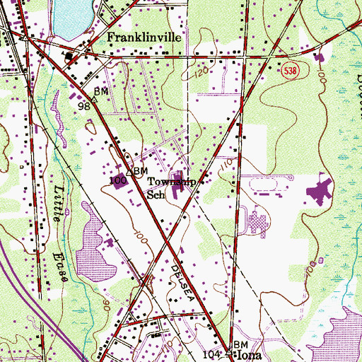 Topographic Map of Caroline L Reutter Elementary School, NJ