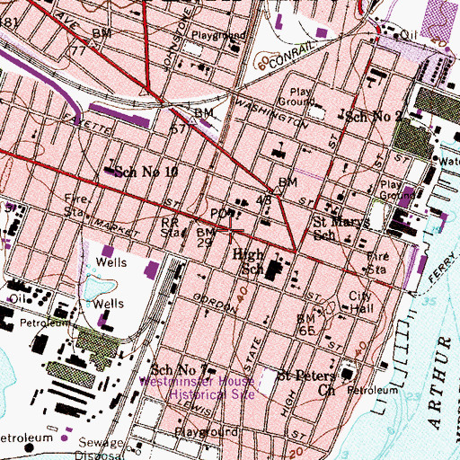 Topographic Map of Cathedral Preparatory Academy, NJ