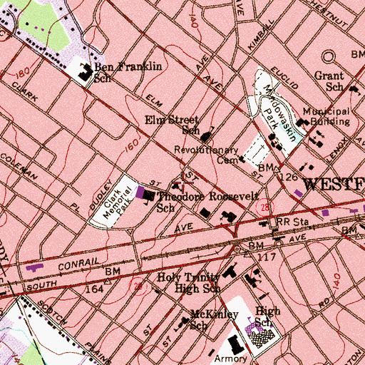 Topographic Map of Redeemer Lutheran School, NJ