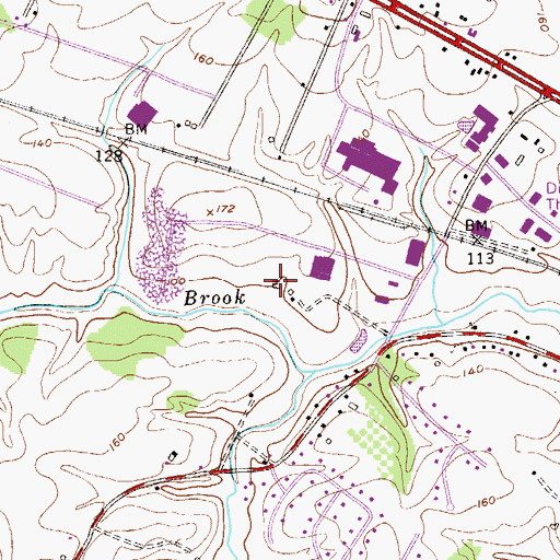Topographic Map of Midland School, NJ