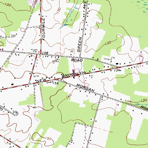 Topographic Map of Victory Christian School, NJ