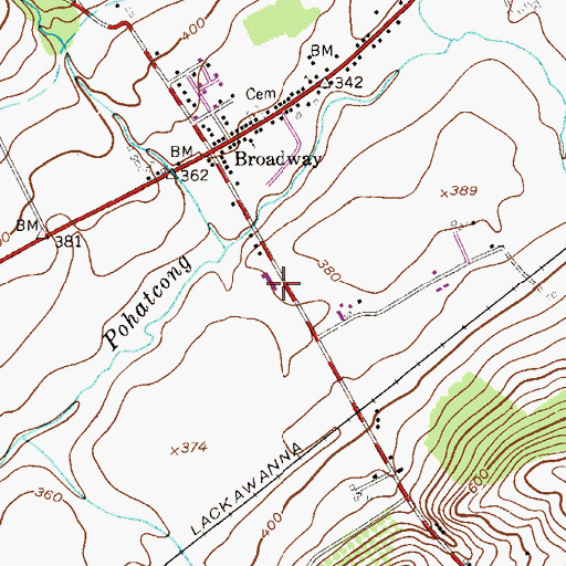 Topographic Map of Franklin Township Elementary School, NJ