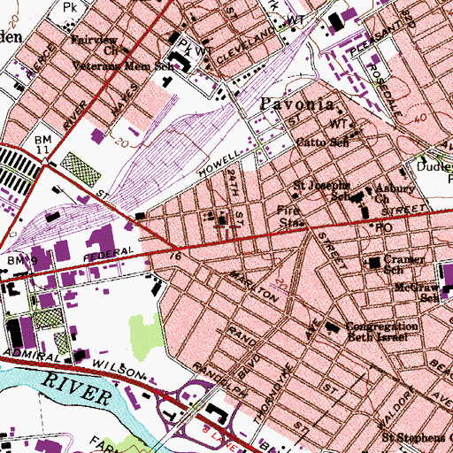 Topographic Map of Early Childhood Development Center School, NJ