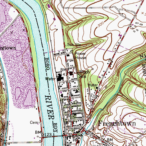 Topographic Map of Edith Ort Thomas Elementary School, NJ
