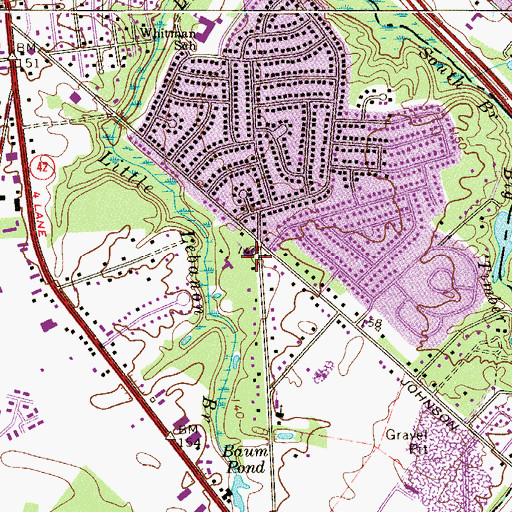 Topographic Map of Saint Judes Regional School South Annex, NJ