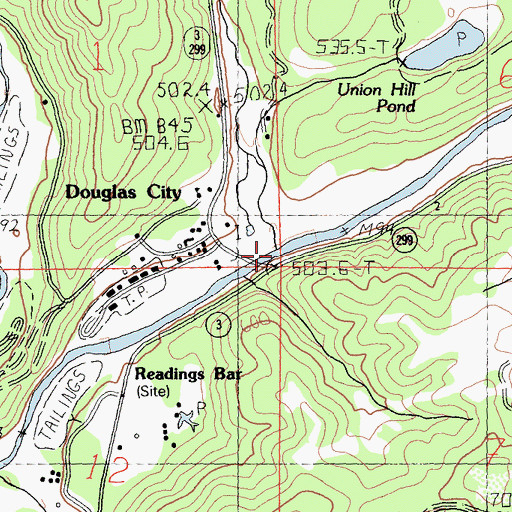 Topographic Map of Weaver Creek, CA