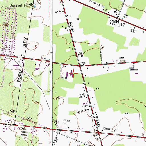 Topographic Map of Our Lady of Mercy Academy School, NJ