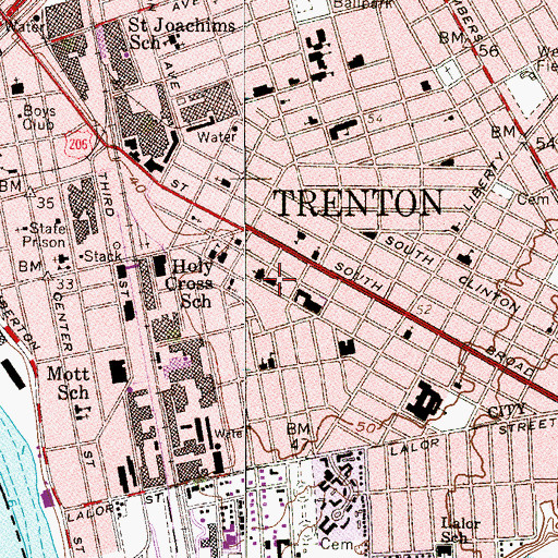 Topographic Map of Saint Mary Assumption School, NJ