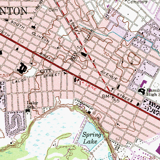 Topographic Map of Holy Angels School, NJ