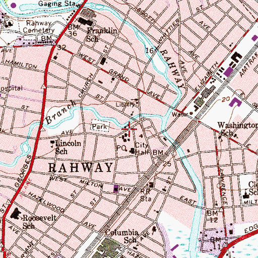 Topographic Map of Pats Day Care Center School, NJ