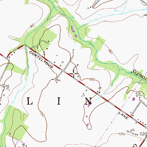 Topographic Map of Oakcrest Academy School, NJ