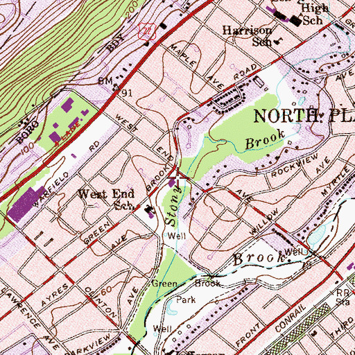 Topographic Map of The Sundance School, NJ