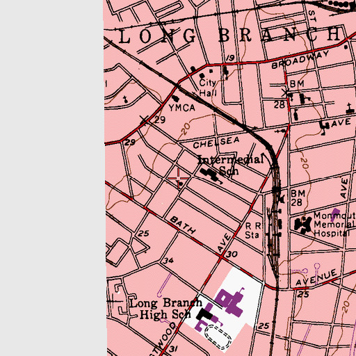 Topographic Map of Holy Trinity Elementary School, NJ