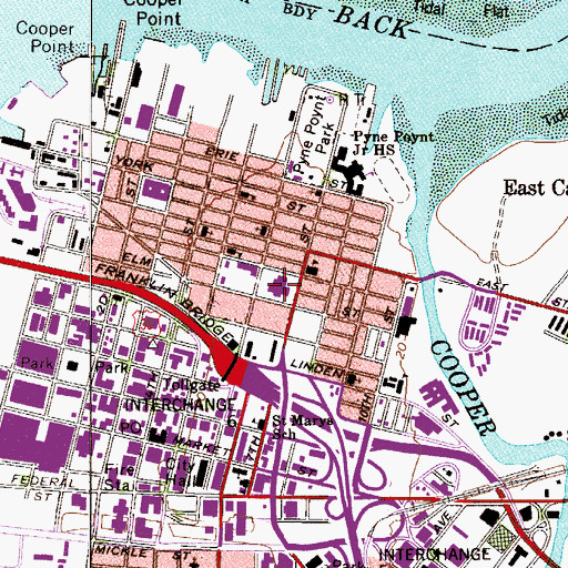 Topographic Map of R C Molina Elementary School, NJ