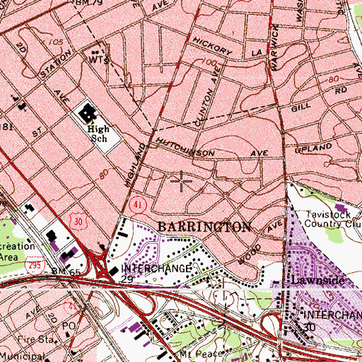Topographic Map of Avon Elementary School, NJ