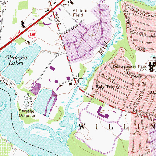 Topographic Map of Cathedral of Love Christian Academy Preschool, NJ