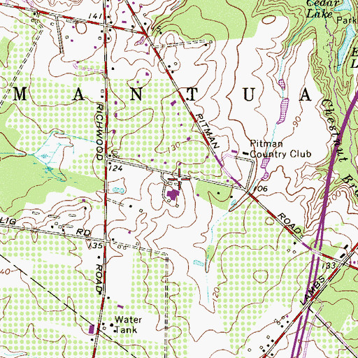 Topographic Map of Gloucester County Christian School, NJ