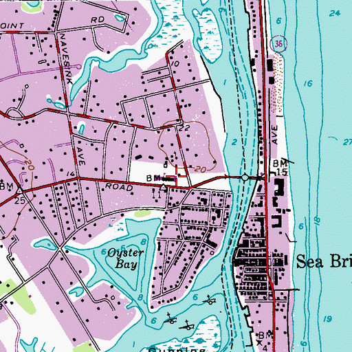 Topographic Map of Holy Cross Elementary School, NJ