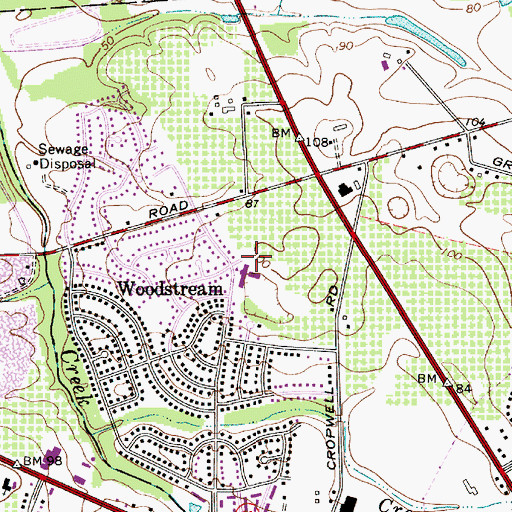 Topographic Map of J Harold Van Zant Elementary School, NJ