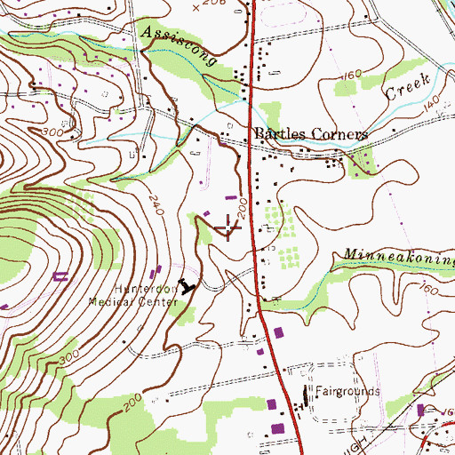 Topographic Map of Saint Paul Christian School, NJ