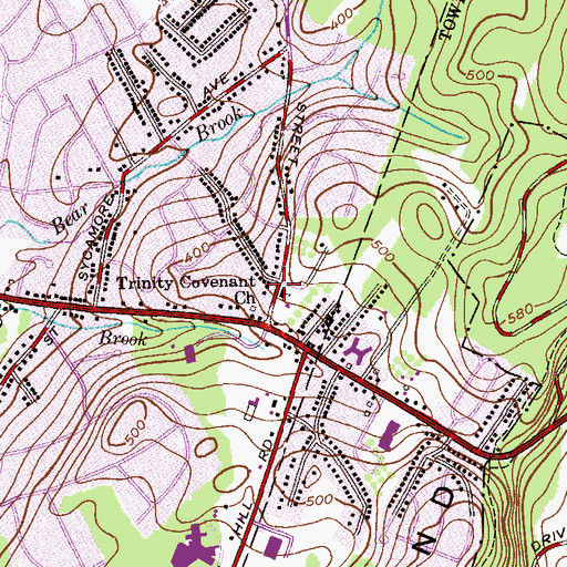 Topographic Map of ARC of Essex County Stepping Stones School, NJ