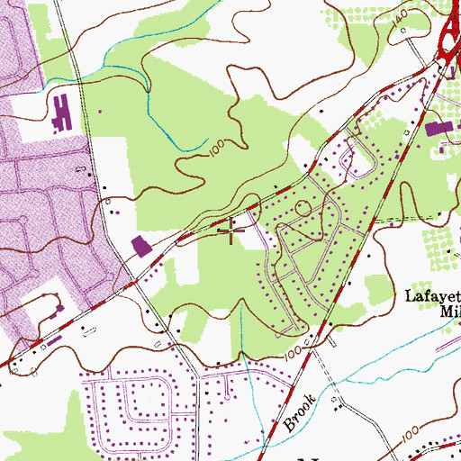 Topographic Map of Kindercare Learning Center School, NJ