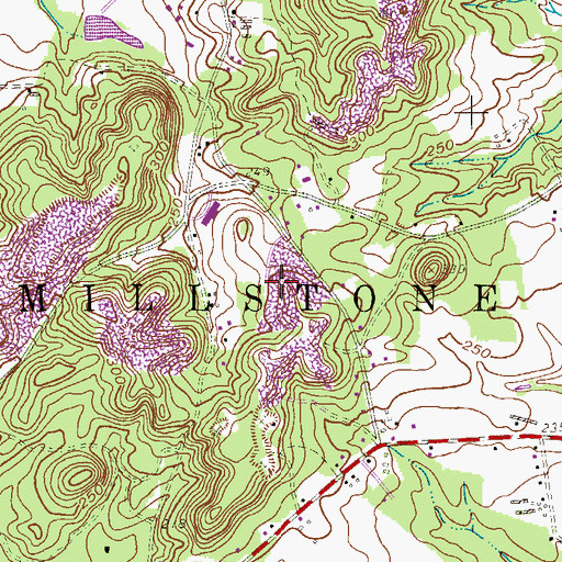 Topographic Map of Millstone Township Primary School, NJ