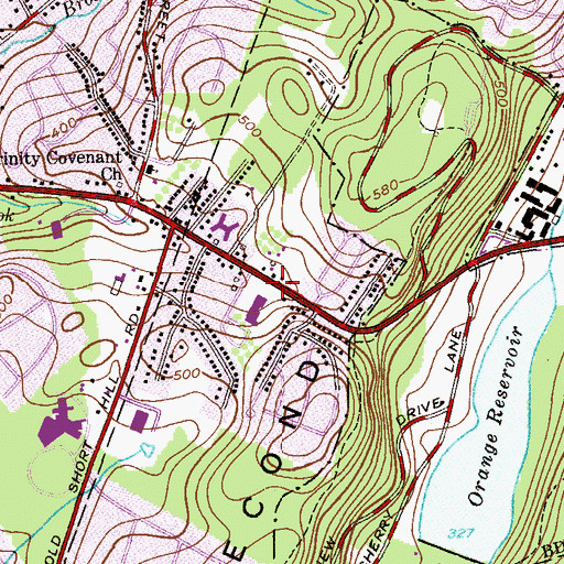 Topographic Map of Jewish Community Center School Metro West, NJ
