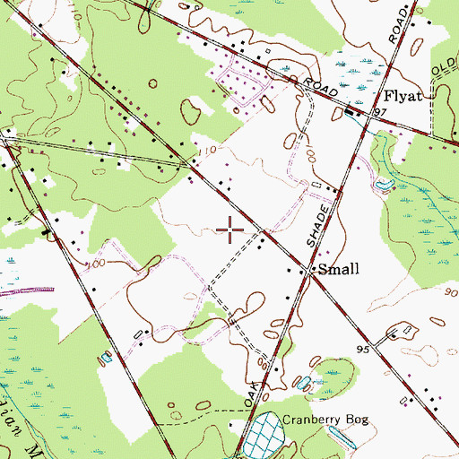 Topographic Map of Indian Mills Memorial Elementary School, NJ