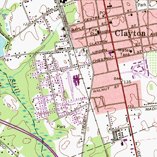 Topographic Map of Herma S Simmons Elementary School, NJ