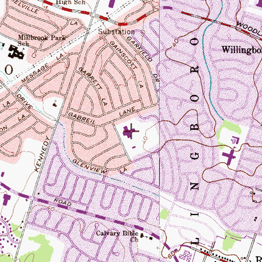 Topographic Map of Garfield Park Academy School, NJ
