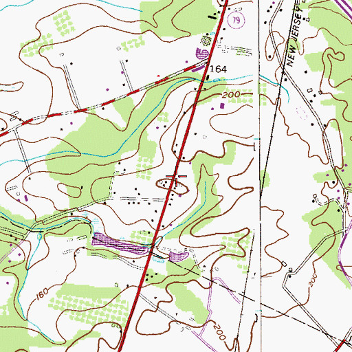 Topographic Map of Kinderland Learning Center School, NJ