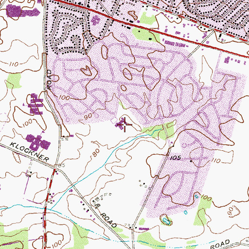 Topographic Map of Alexander Elementary School, NJ