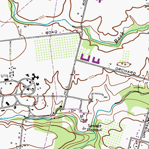 Topographic Map of Montgomery Kid Connection School, NJ