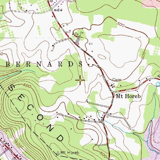 Topographic Map of The Pingry School, NJ