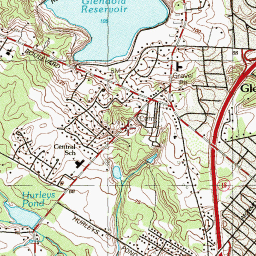 Topographic Map of Willow Tree Nursery School, NJ