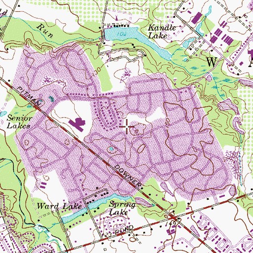 Topographic Map of Archway School - Washington Township, NJ