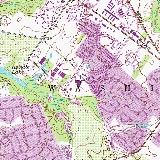 Topographic Map of Thomas Jefferson Elementary School, NJ