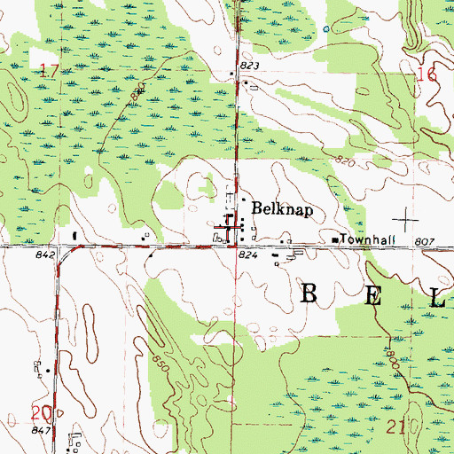 Topographic Map of Saint Michael's Lutheran Church, MI