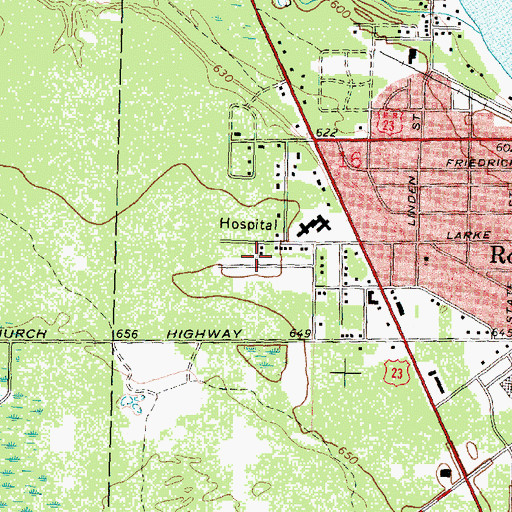 Topographic Map of Presque Isle Estates, MI